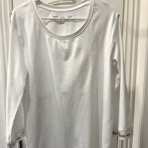 Cotton “Always Kiss Me Goodnight” LS nightgown